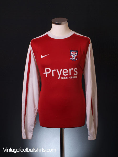 2010-11 York City Home Shirt L/S L Football Shirt