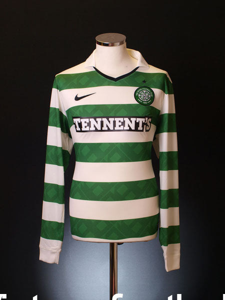 2010-12 Celtic Home Shirt L/S M Football Shirt