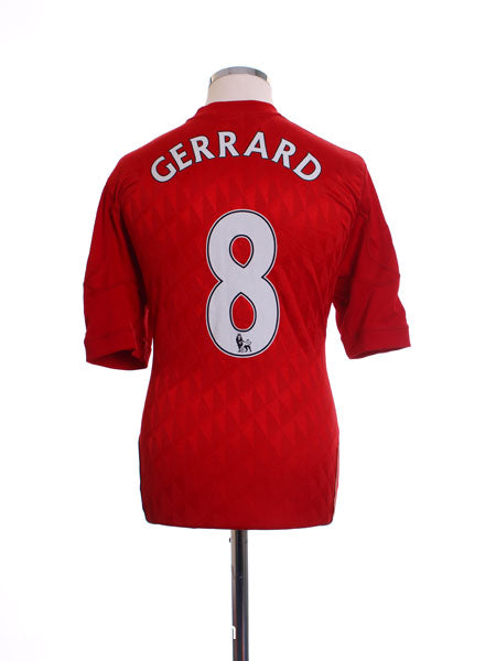 2010-12 Liverpool Home Shirt Gerrard #8 M Football Shirt