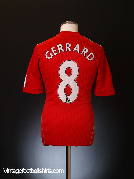 2010-12 Liverpool Home Shirt Gerrard #8 M Football Shirt