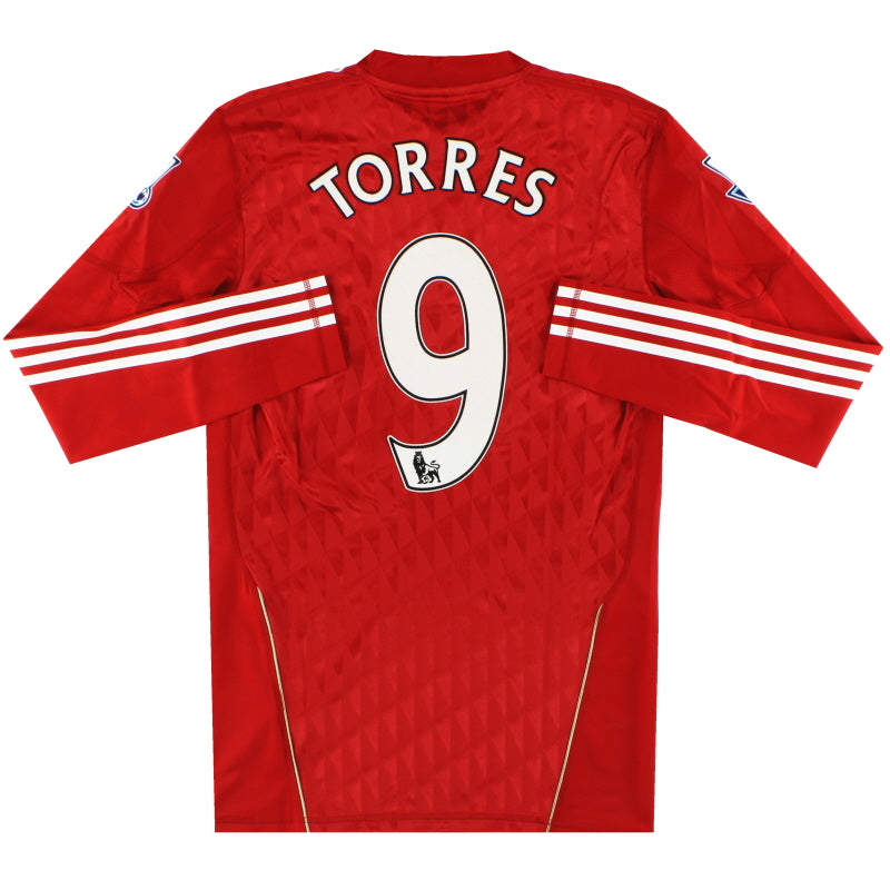 2010-12 Liverpool Techfit Player Issue Home Shirt L/S Torres #9 *Mint* L Football Shirt