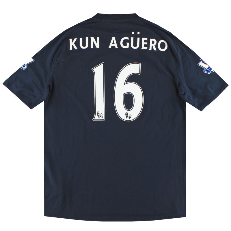 2010-12 Manchester City Umbro Away Shirt Kun Aguero #16 XXL Football Shirt