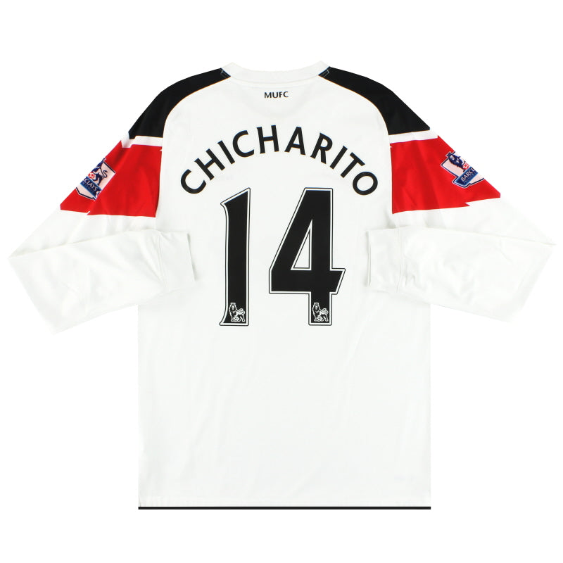 2010-12 Manchester United Nike Away Shirt Chicharito #14 L/S M Football Shirt