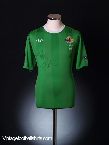 2010-12 Northern Ireland Match Worn Home Shirt Baird #7 (vs. Serbia) Football Shirt