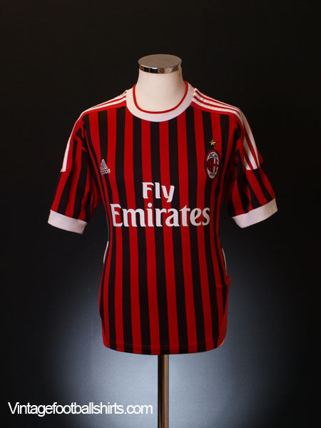 2011-12 AC Milan Home Shirt S Football Shirt