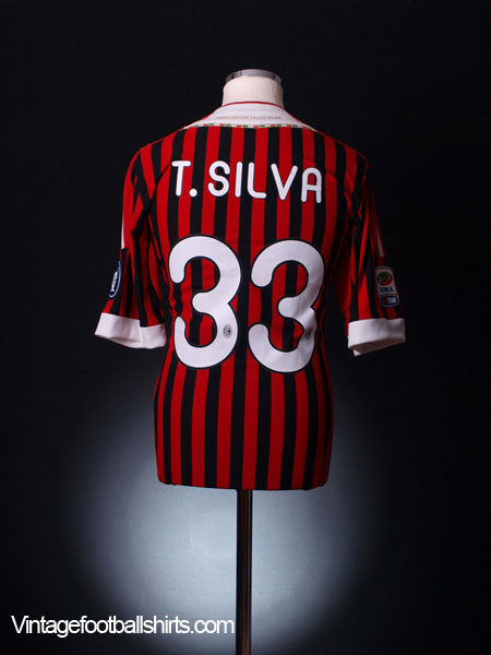 2011-12 AC Milan Match Issue Home Shirt T.Silva #33 Football Shirt
