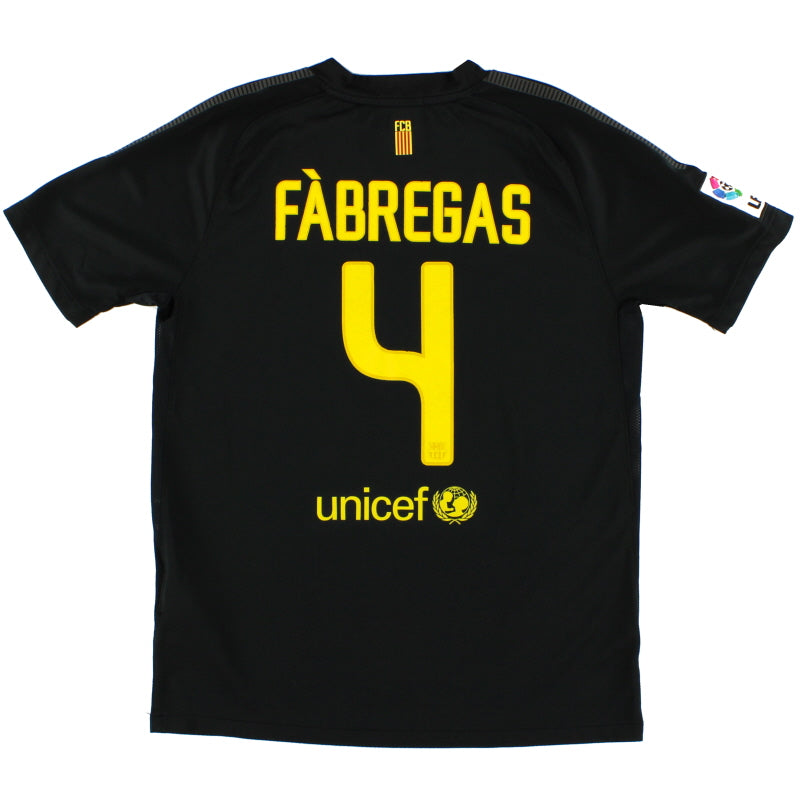 2011-12 Barcelona Away Shirt Fabregas #4 XL.Boys Football Shirt