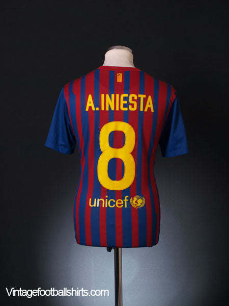 2011-12 Barcelona Home Shirt A.Iniesta #8 M Football Shirt