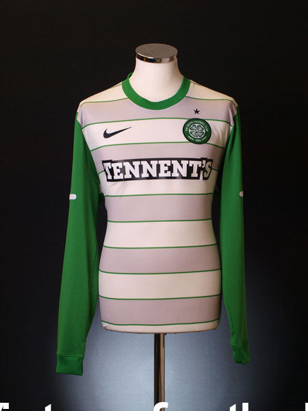 2011-12 Celtic Away Shirt L/S M Football Shirt