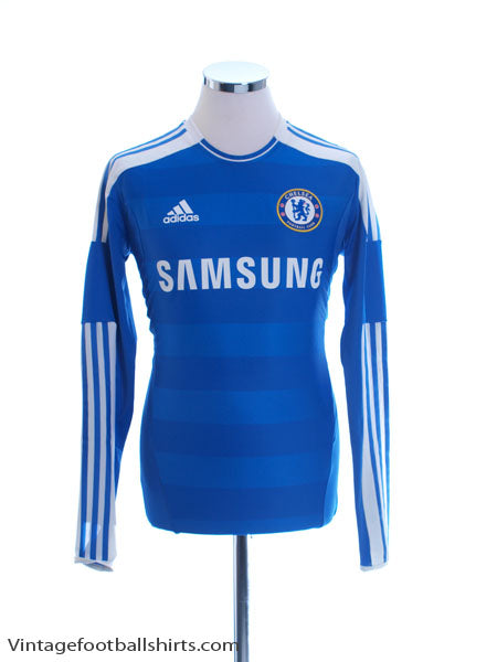 2011-12 Chelsea TechFit Player Issue Home Shirt L/S M/L Football Shirt