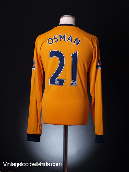 2011-12 Everton Away Shirt Osman #21 *As new* L/S L Football Shirt