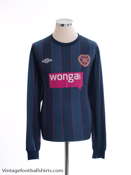 2011-12 Hearts Away Shirt L/S XL Football Shirt
