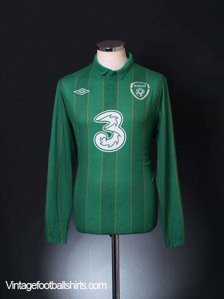 2011-12 Ireland Home Shirt L/S M Football Shirt