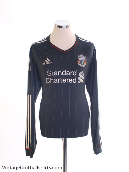 2011-12 Liverpool Away Shirt L/S *Mint* L Football Shirt