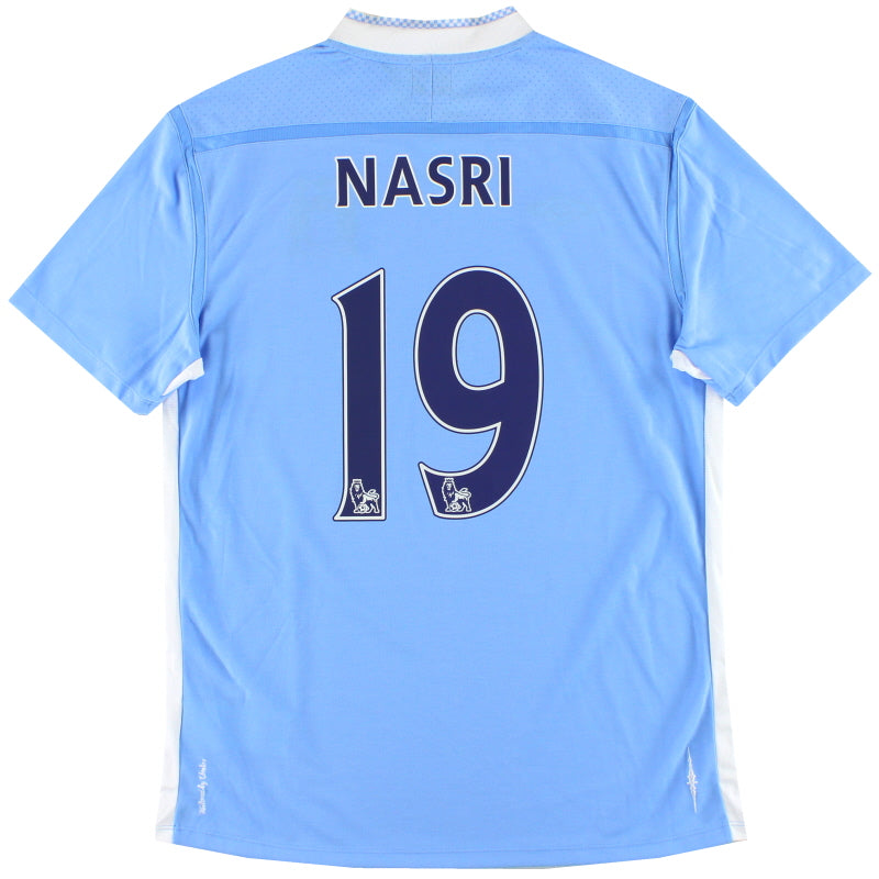 2011-12 Manchester City Umbro Home Shirt Nasri #19 *As New* L Football Shirt