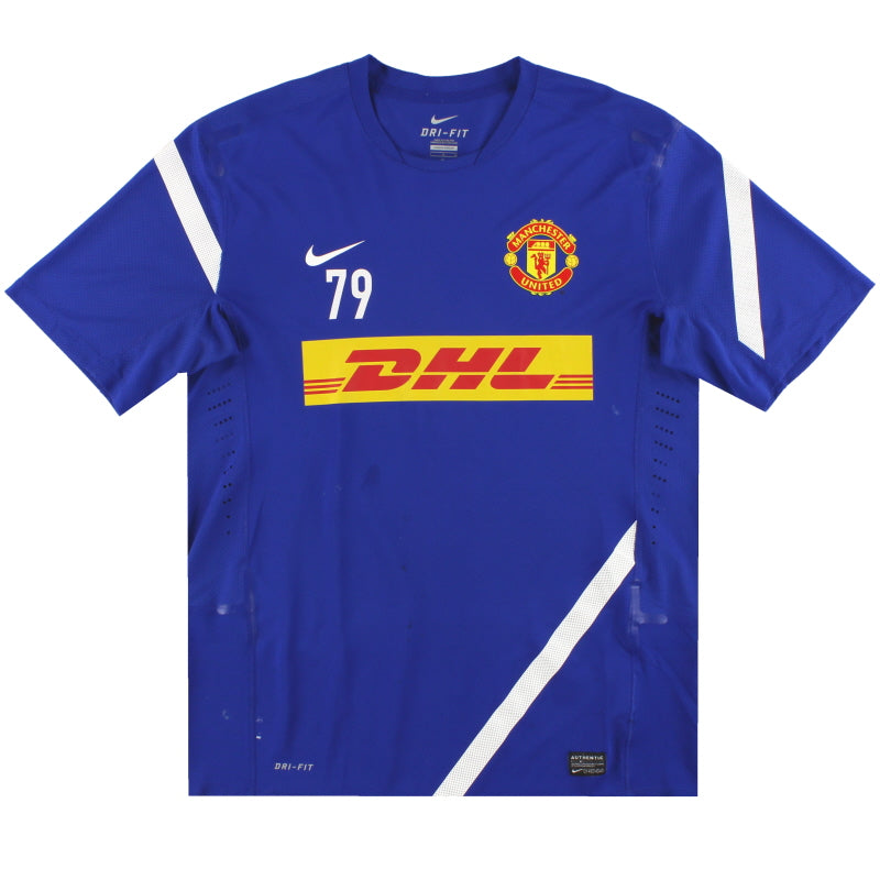 2011-12 Manchester United Nike Player Issue Training Shirt #79 L Training Shirt