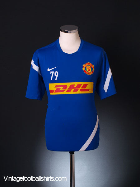 2011-12 Manchester United Nike Player Issue Training Shirt #79 L Training Shirt