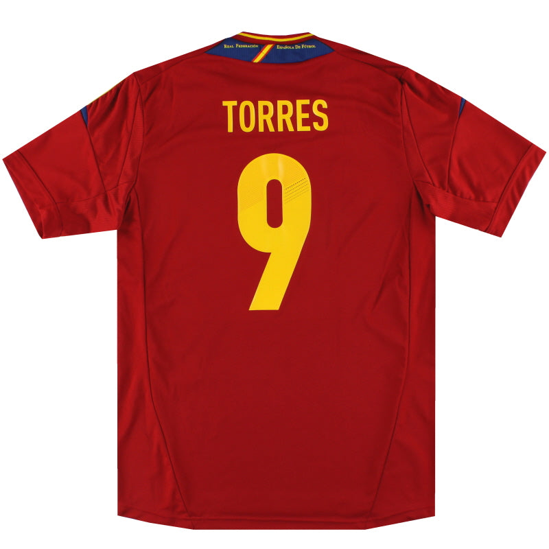 2011-12 Spain adidas Home Shirt Torres #9 XL Football Shirt
