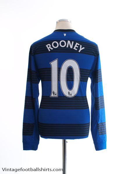 2011-13 Manchester United Nike Away Shirt Rooney #10 L/S M Football Shirt