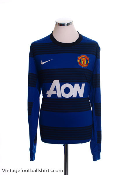 2011-13 Manchester United Nike Away Shirt L/S M.Boys Football Shirt
