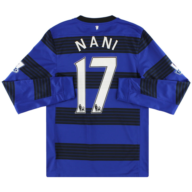 2011-13 Manchester United Nike Away Shirt L/S Nani #17 S Football Shirt