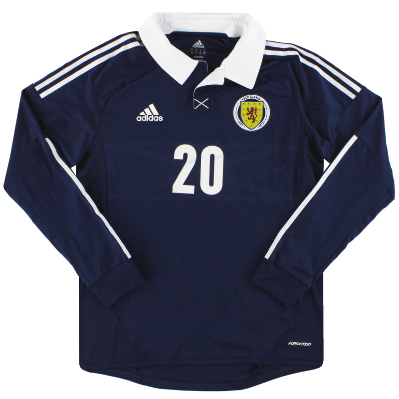 2011-13 Scotland adidas Player Issue Home Shirt #20 L/S L Football Shirt