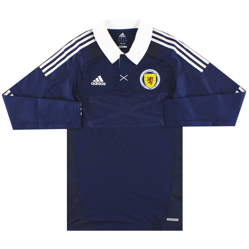 2011-13 Scotland adidas Player Issue TechFit Home Shirt L/S *w/tags* XL Football Shirt