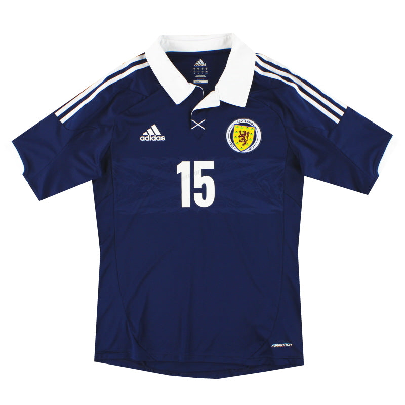 2011-13 Scotland adidas Player Issue Home Shirt #15 M Football Shirt