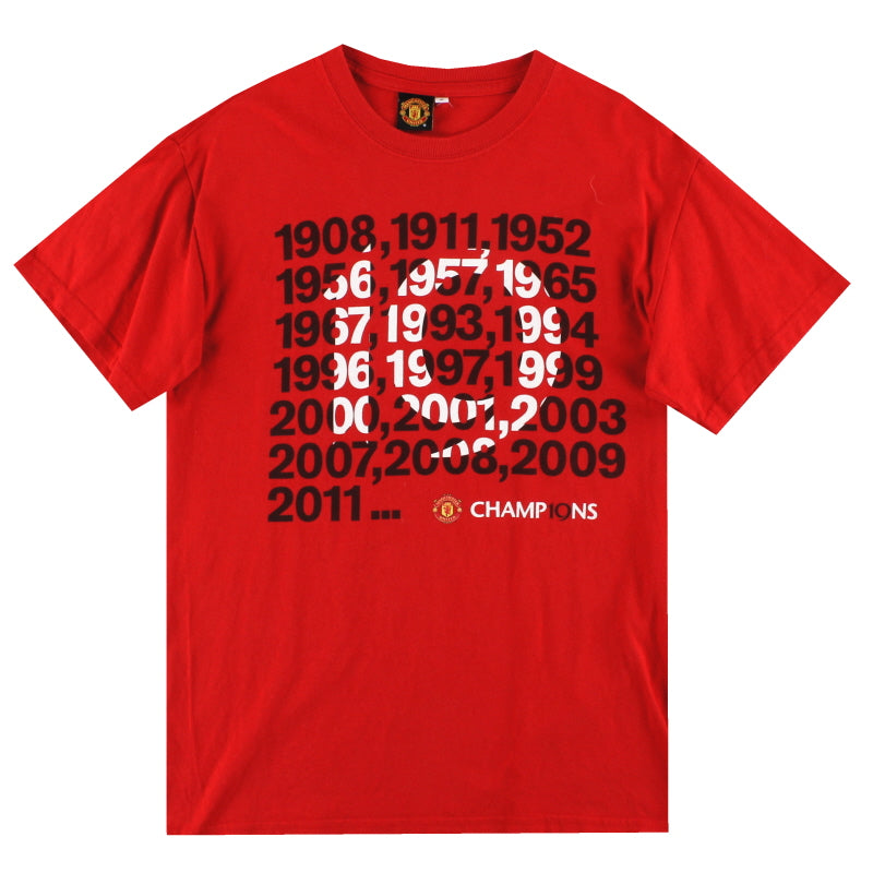 2011 Manchester United Champions '19' Graphic Tee S T-Shirt