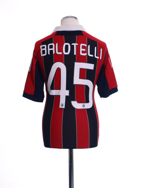 2012-13 AC Milan Home Shirt Balotelli #45 S Football Shirt