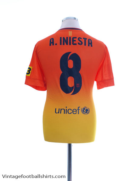 2012-13 Barcelona Away Shirt A. Iniesta #8 M Football Shirt