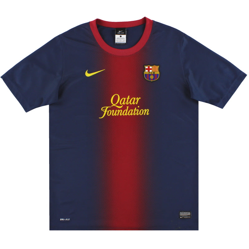 2012-13 Barcelona Nike Basic Home Shirt XL.Boys Football Shirt