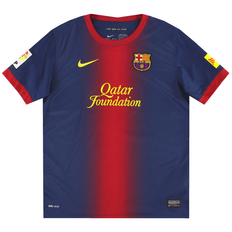 2012-13 Barcelona Nike Home Shirt L.Boys Football Shirt