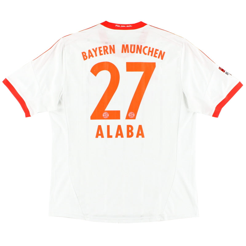 2012-13 Bayern Munich Away Shirt Alaba #27 XL Football Shirt
