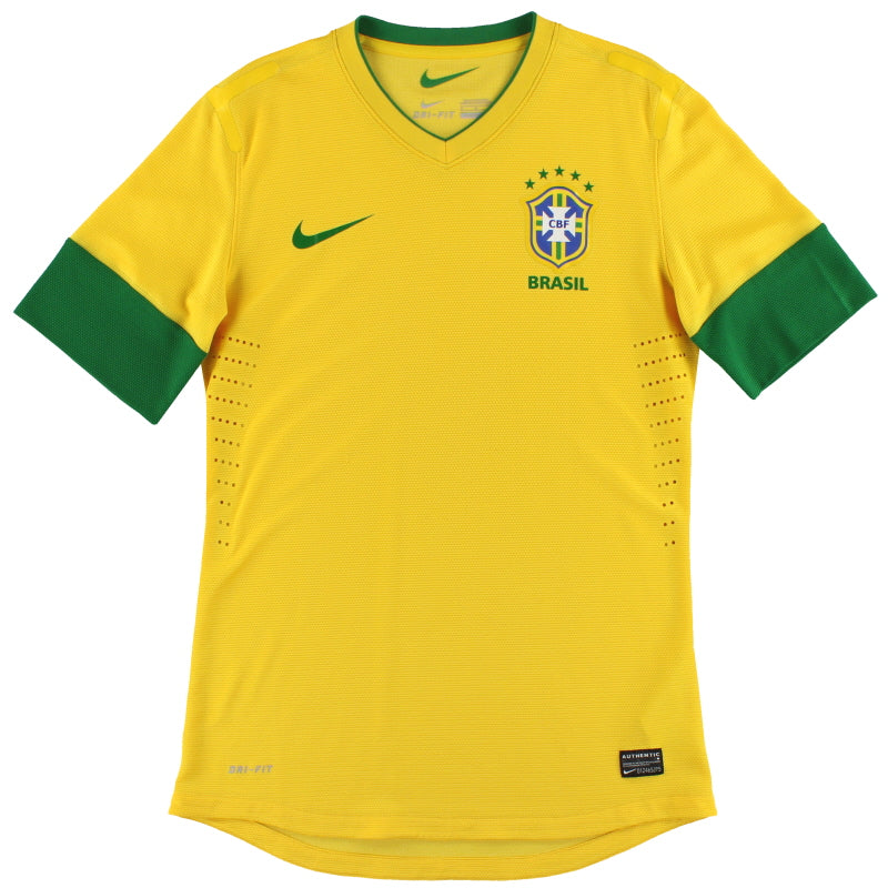 2012-13 Brazil 'Authentic' Nike Home Shirt M Football Shirt