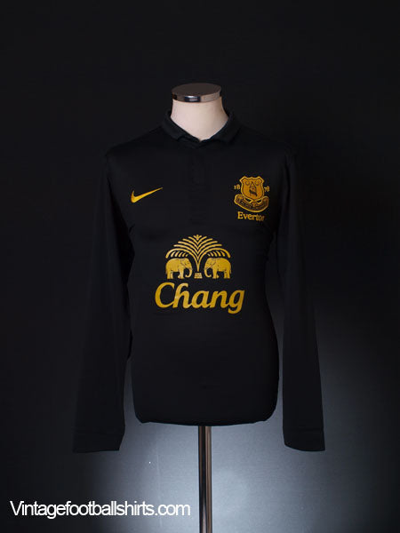 2012-13 Everton Away Shirt L/S M Football Shirt