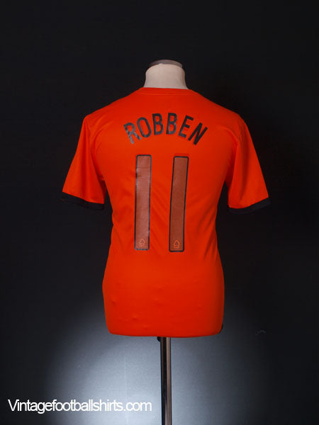 2012-13 Holland Home Shirt Robben #11 S Football Shirt