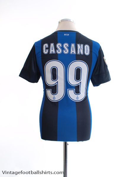 2012-13 Inter Milan Home Shirt Cassano #99 L Football Shirt
