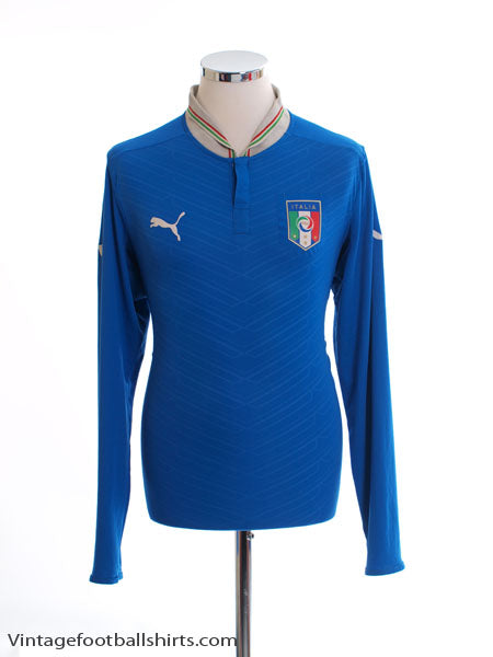 2012-13 Italy Home Shirt L/S M Football Shirt