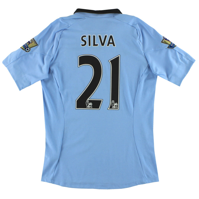 2012-13 Manchester City Umbro Home Shirt Silva #21 M Football Shirt