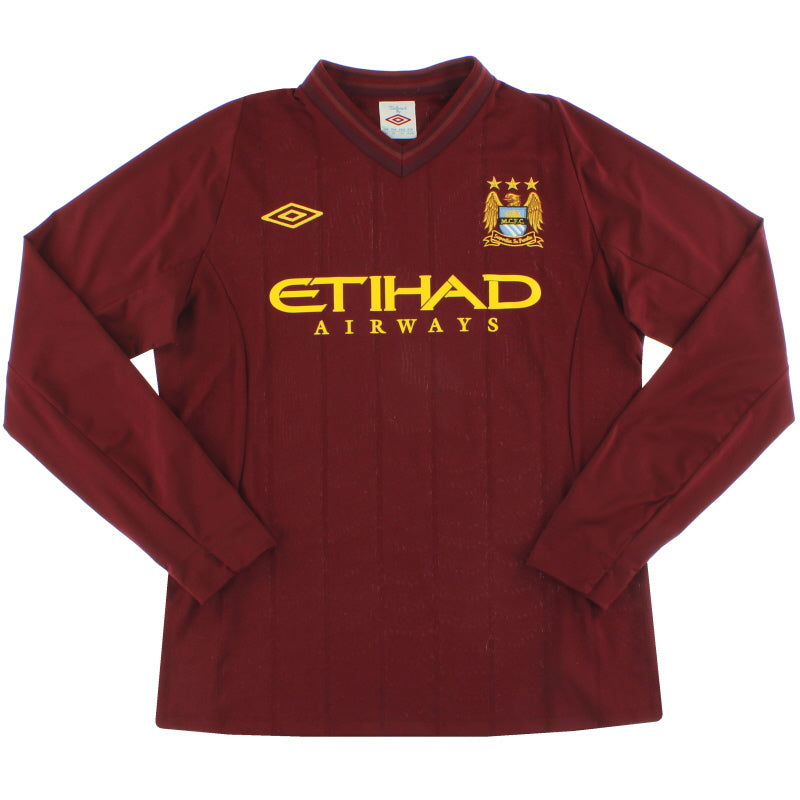 2012-13 Manchester City Umbro Away Shirt L/S L Football Shirt