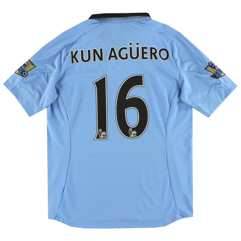 2012-13 Manchester City Umbro Home Shirt Kun Aguero #16 L Football Shirt