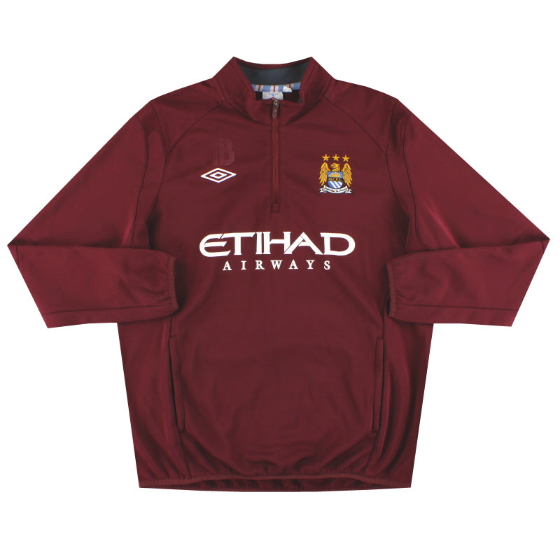 2012-13 Manchester City Umbro Staff Issue 'MB' 1/4 Zip Training Top XXL Football Shirt