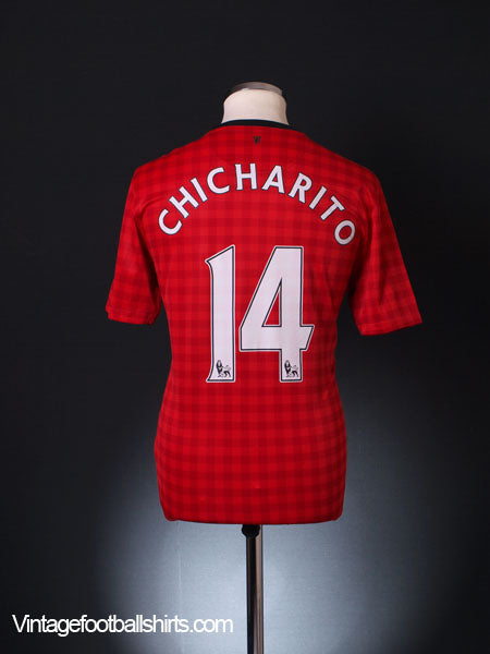 2012-13 Manchester United Home Shirt Chicharito #14 M Football Shirt