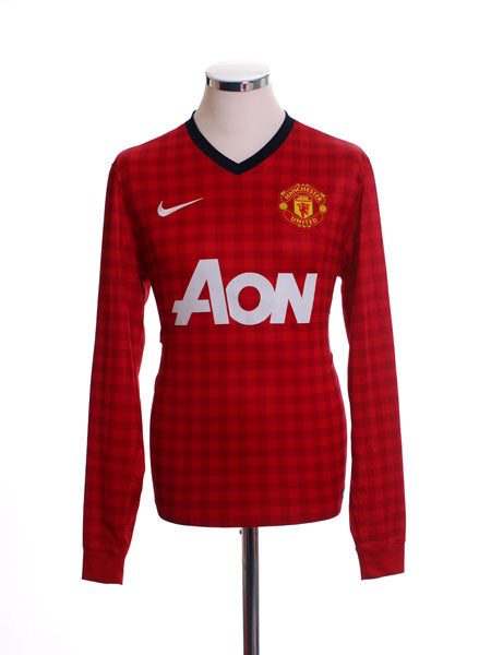 2012-13 Manchester United Home Shirt L/S L Football Shirt