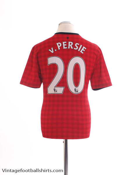 2012-13 Manchester United Home Shirt v.Persie #20 L.Boys Football Shirt