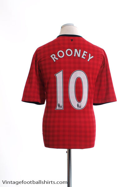 2012-13 Manchester United Home Shirt Rooney #10 XL.Boys Football Shirt