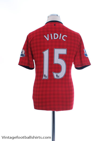 2012-13 Manchester United Home Shirt Vidic #15 M Football Shirt