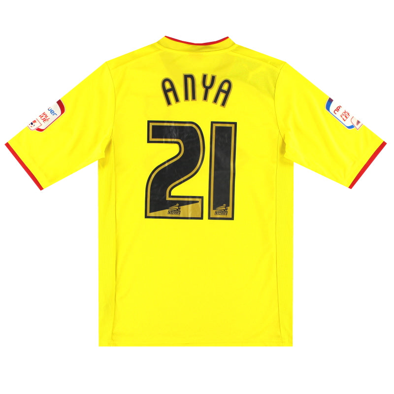 2012-13 Watford Puma Match Issue Home Shirt Anya #21 M Football Shirt