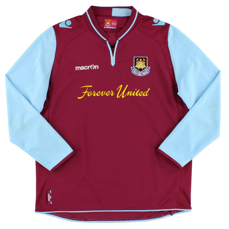 2012-13 West Ham Macron Home Shirt L/S *Mint* XL.Boys Football Shirt